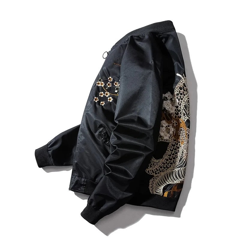 Traditional Chinese Dragon Bomber Jacket