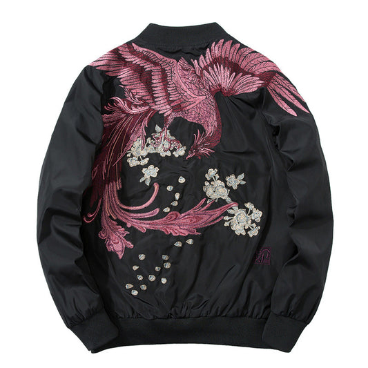 Phoenix Embroidered Bomber Jacket