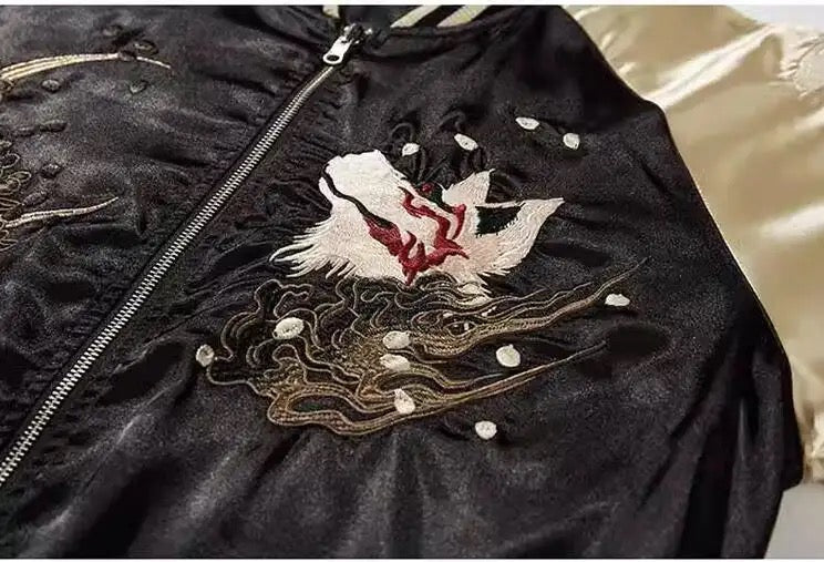 Nine Tailed Fox - Embroidered Bomber Jacket