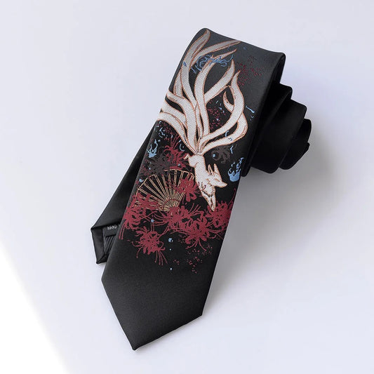 Kitsune Elegance: Japanese Nine Tails Fox Inspired Casual Tie