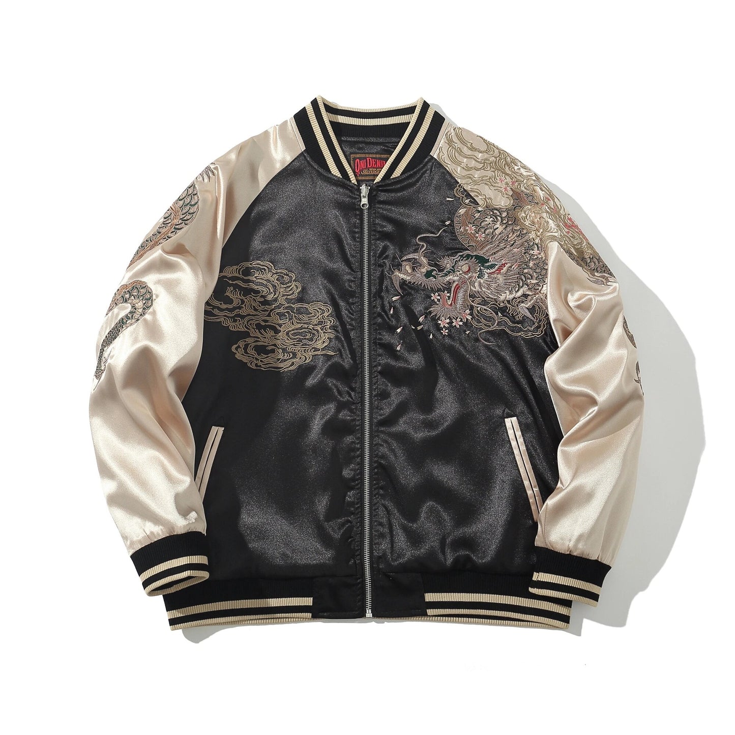 Reversible Dragon & Clouds Sukajan Bomber Jacket