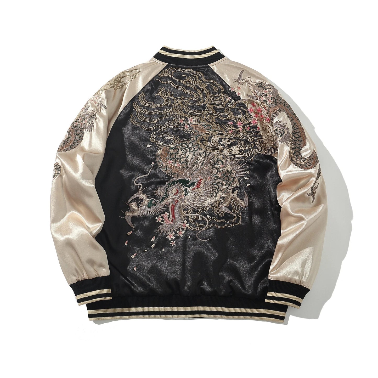 Reversible Dragon & Clouds Sukajan Bomber Jacket