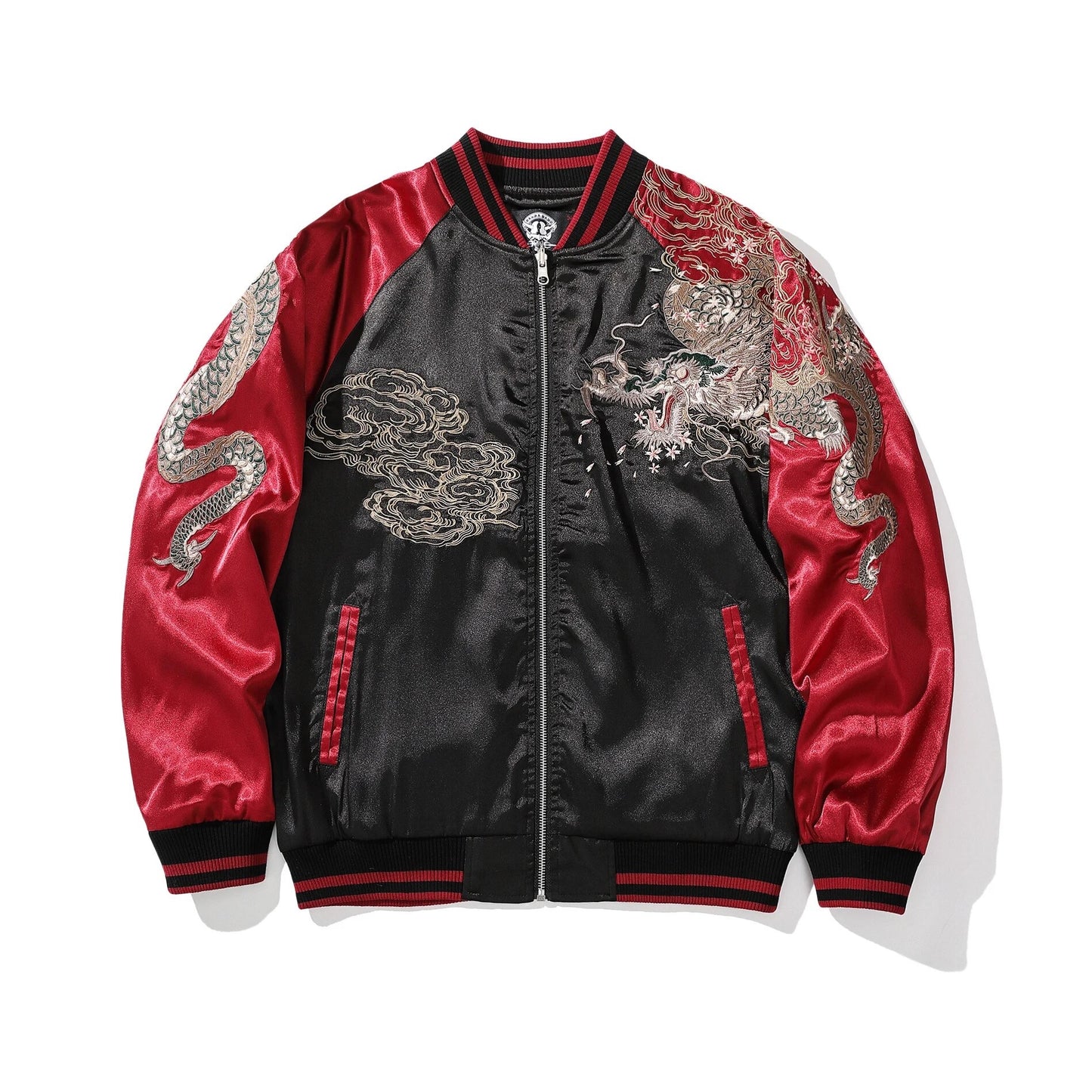 Reversible Dragon & Clouds Sukajan Bomber Jacket