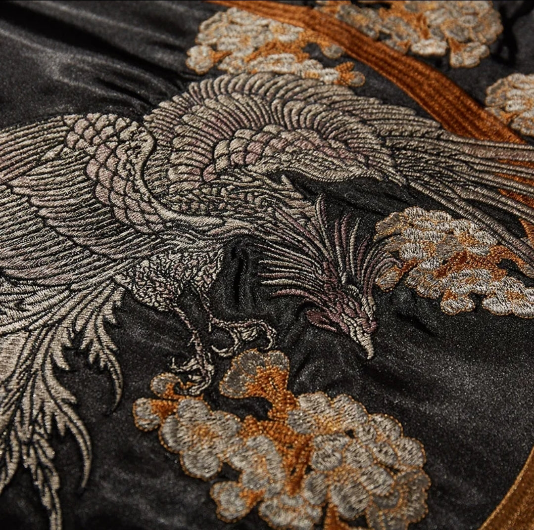 Phoenix Embroidered Bomber Jacket