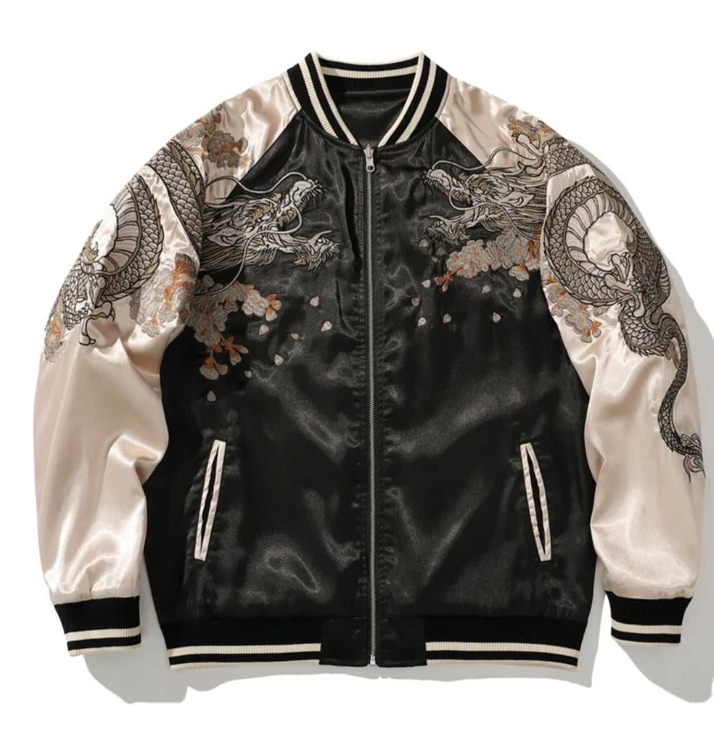 Phoenix Embroidered Bomber Jacket